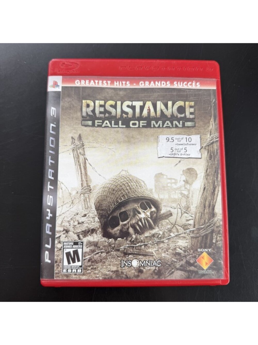 Resistance: Fall of Man (Sony PlayStation 3, PS3, 2006) Greatest Hits W/ Manual